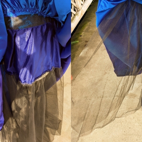 Vintage Cachet Purple Iridescent Beaded Strapless Homecoming Prom Dress - Picture 7 of 15